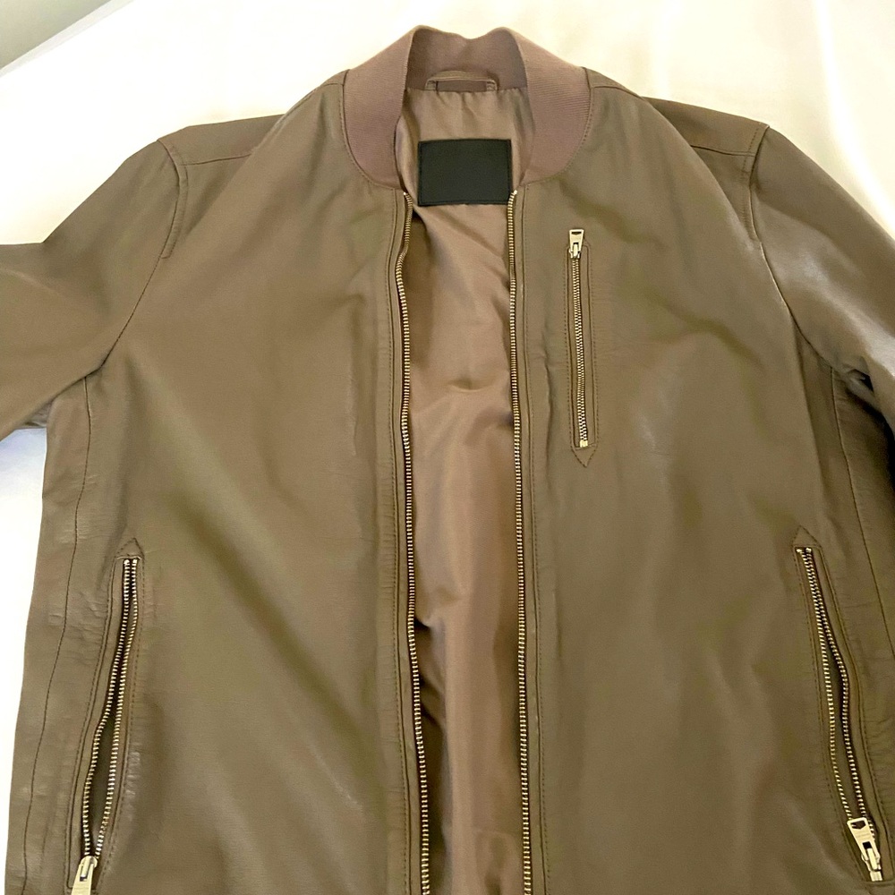 Allsaints kino leather bomber jacket